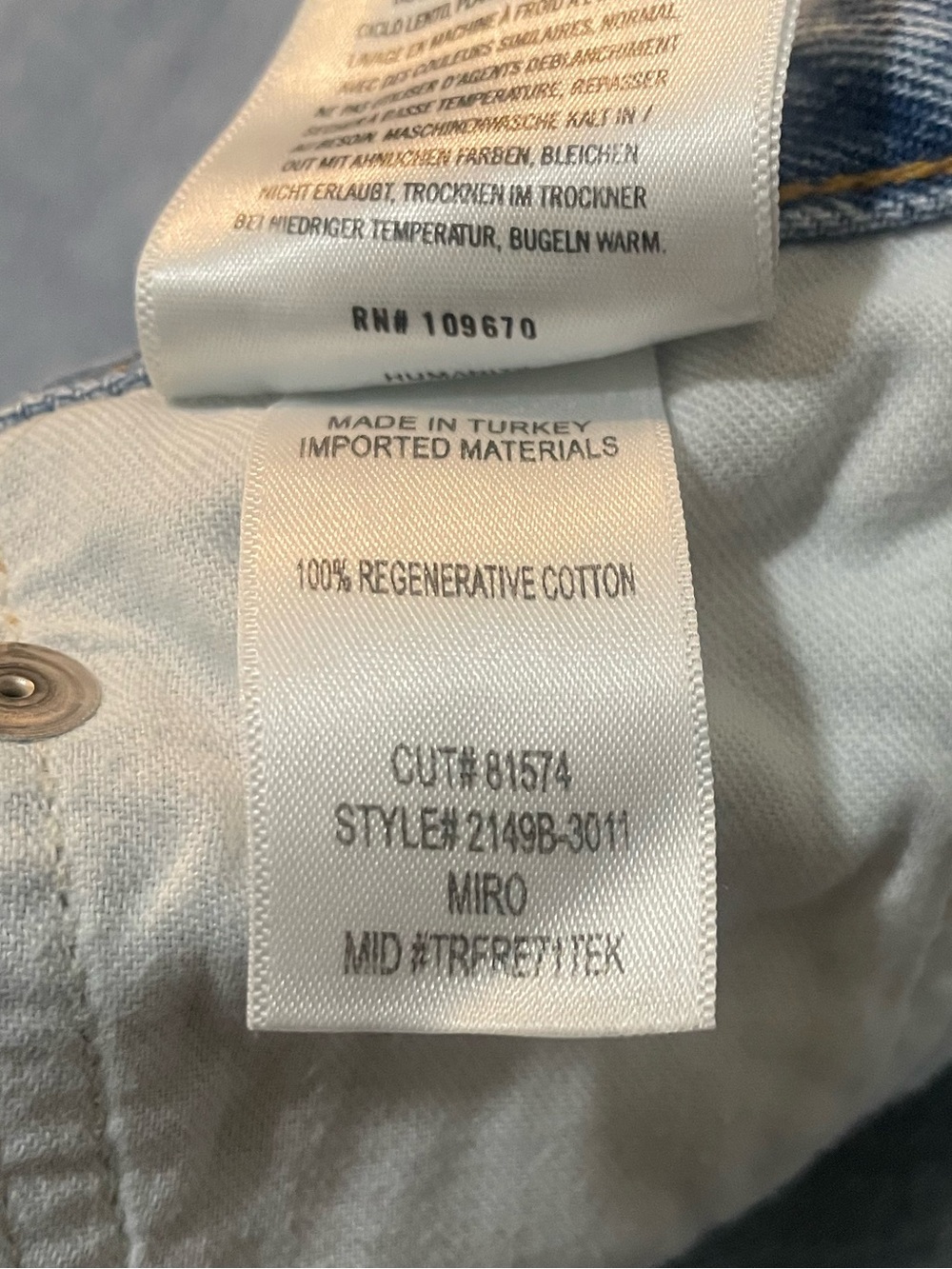 Citizens of Humanity Miro Relaxed Barrel Leg Jeans Gemini Size 26 - Picture 11 of 11
